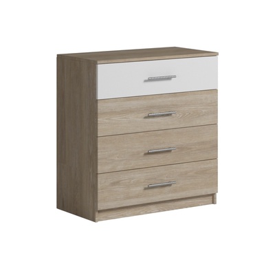 Комод для спальни «Светлана», 4 ящика, 800×440×835 мм, цвет дуб сонома/белый