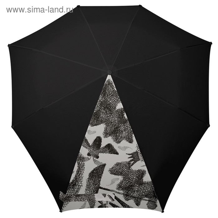 Зонт-автомат , диаметр 91 см, цвет чёрный - Фото 1
