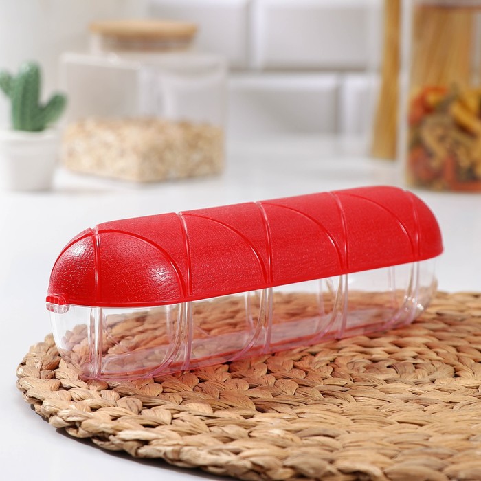 Контейнер для колбасы, цвет красный - Фото 1