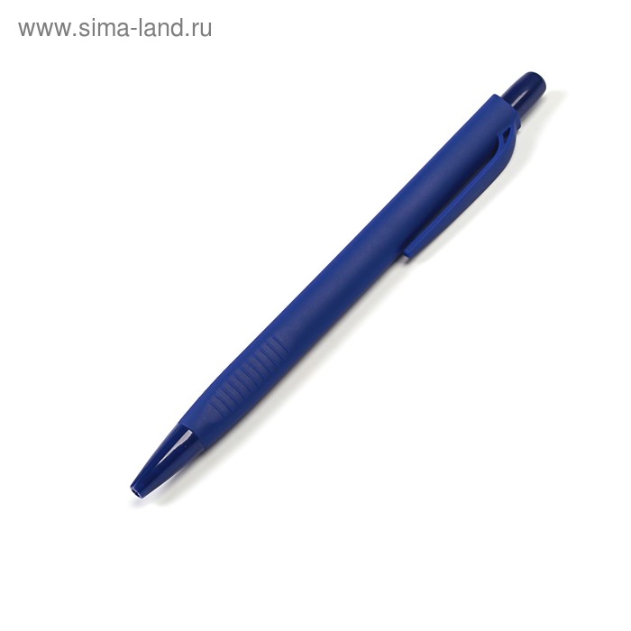 Ручка шариковая, автоматическая, 0.7 мм, Vinson, треугольный, прорезиненный, синий корпус, стержень масляный синий, МИКС - Фото 1