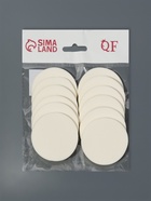 Спонжи для макияжа, 12 шт., d=5.3 см, белые - Фото 4