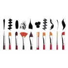 Набор кистей для рисования, нейлон, 15 штук: № 1, 2, 3, 4, 5, 6, 7, 8, 9, 10, 11, 12, 13, 14, 15, Calligrata, круглые, плоские, в пенале на молнии, международный размер - Фото 12