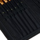 Набор кистей для рисования, нейлон, 15 штук: № 1, 2, 3, 4, 5, 6, 7, 8, 9, 10, 11, 12, 13, 14, 15, Calligrata, круглые, плоские, в пенале на молнии, международный размер - Фото 19