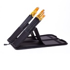 Набор кистей для рисования, нейлон, 15 штук: № 1, 2, 3, 4, 5, 6, 7, 8, 9, 10, 11, 12, 13, 14, 15, Calligrata, круглые, плоские, в пенале на молнии, международный размер - Фото 5