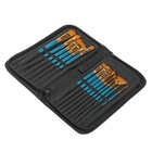 Набор кистей для рисования, нейлон, 15 штук: № 1, 2, 3, 4, 5, 6, 7, 8, 9, 10, 11, 12, 13, 14, 15, Calligrata, круглые, плоские, в пенале на молнии, международный размер - Фото 6