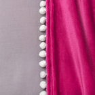 Плед "Этель" с бомбошками, вишнёвый 130х180 см, 100% П/Э, велсофт - Фото 3