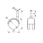 Колесо мебельное ОК 1 м/х ОКП51М/Х, с футоркой, d=50 мм, черное (комплект 4 шт) - фото 20821960