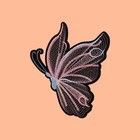 Термоаппликация «Бабочка», с пайетками, 15 × 12 см, цвет чёрный/розовый - Фото 2