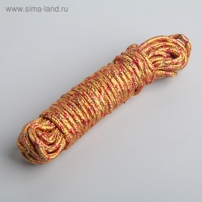 Верёвка бельевая Доляна, d=4 мм, длина 10 м, цвет МИКС - Фото 1