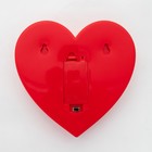 Ночник пластик от батареек 2АА "Красное сердце" 16х16х2,8 см RISALUX - Фото 4