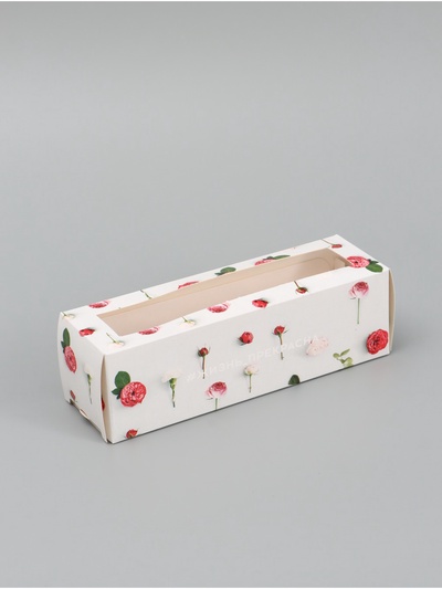 Коробка для макарун, кондитерская упаковка «Жизнь прекрасна», 5.5 х 18 х 5.5 см