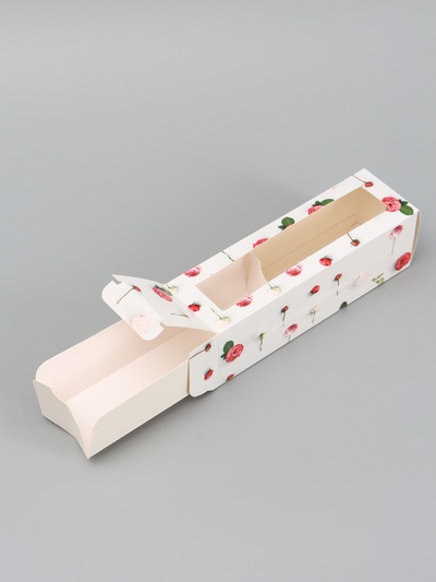 Коробка для макарун, кондитерская упаковка «Жизнь прекрасна», 5.5×18×5.5 см