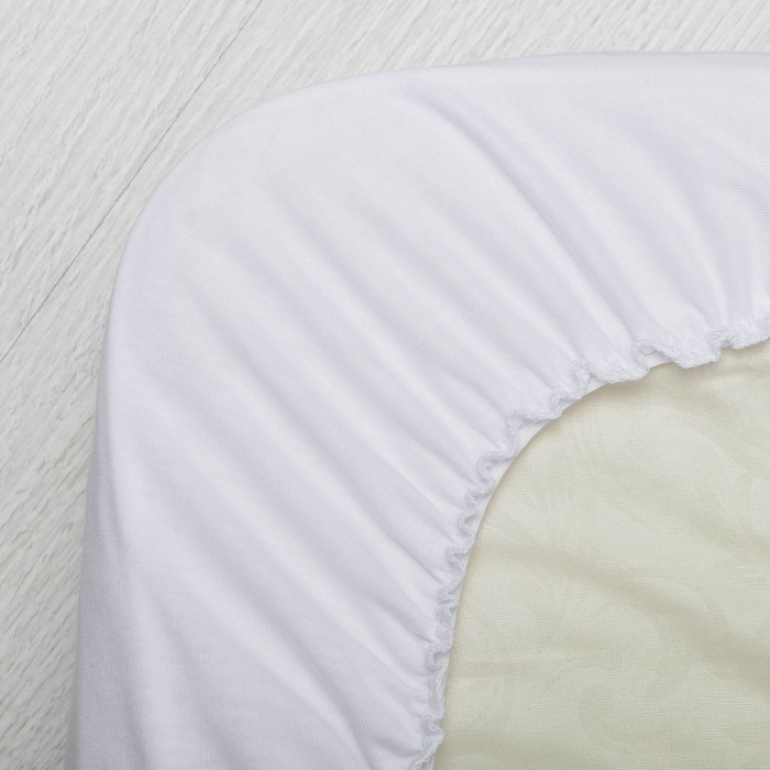 Простынь в круглую кроватку, размер 70 × 80 см, цвет белый