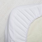 Наматрасник в круглую кроватку, непромокаемый, размер 70 × 80 см, цвет снежно-белый - фото 108349116
