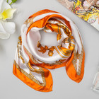 Платок женский "Элеттра", размер 60*60 см, цвет оранжевый - Фото 1