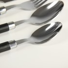 Набор столовых приборов "Кухня", 4 предмета, толщина 1,5 мм, цвет черный - Фото 2