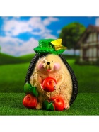 Садовая фигура из гипса «Ёжик с тремя яблоками», 20×25×28 см 3528573