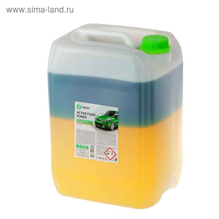 Шампунь для бесконтактной мойки Grass Active Foam Power, 2-х компонентный, 23 кг (1:60-1:1:125) - Фото 1
