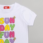 Комплект для девочки: футболка и бриджи, рост 104 (56) см, цвет бело-малиновый - Фото 4