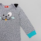 Пижама детская, рост 74 (48) см, цвет серый меланж, голубой - Фото 4