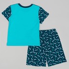 Пижама для мальчика, рост 98 (56) см, цвет голубой, серо-синий - Фото 2