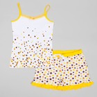 Пижама для девочки, рост 158 (80) см, цвет бело-жёлтый - Фото 1