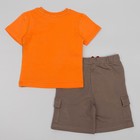 Комплект (футболка+шорты) для мальчика, рост 92 (52) см, цвет оранжевый/серый 4224 - Фото 2