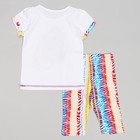 Комплект для девочки: футболка и бриджи, рост 116 (60) см, цвет белый, принт зебра - Фото 2