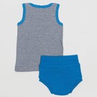 Комплект для мальчика: майка и трусы, рост 68 (44) см, цвет серо-голубой - Фото 2