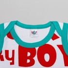 Комплект для мальчика: майка и трусы, рост 68 (44) см, цвет бело-бирюзовый - Фото 3