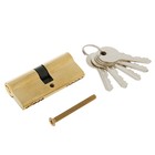 Цилиндровый механизм, 70 мм, английский ключ, 5 ключей, цвет золото - фото 2352125