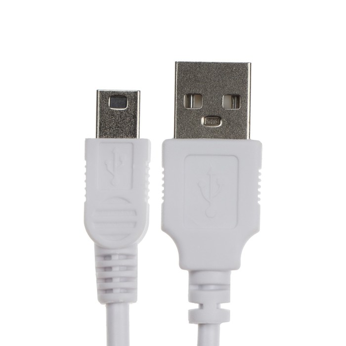 Кабель Luazon, miniUSB - USB, 1 А, 0.5 м, только для зарядки, белый - фото 1899602824