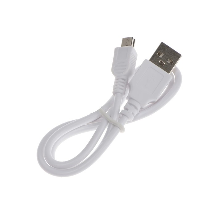 Кабель Luazon, miniUSB - USB, 1 А, 0.5 м, только для зарядки, белый - фото 1899602825