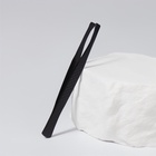 Пинцет прямой, широкий, 9 см, чёрный - Фото 2