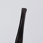 Пинцет прямой, широкий, 9 см, чёрный - Фото 4