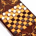 Нарды "Державные", деревянная доска 40 х 40 см, с полем для игры в шашки - фото 9672104