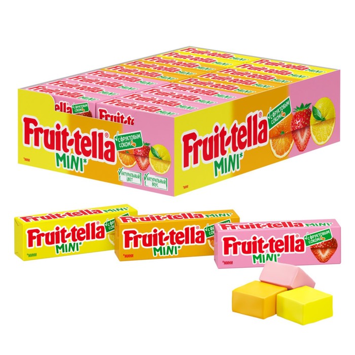 Жевательные конфеты Fruittella мини, ассорти, 11 г