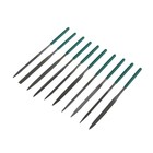 Набор надфилей ТУНДРА, обрезиненные рукоятки, 80 х 160 х 4 мм, 10 шт. - Фото 1