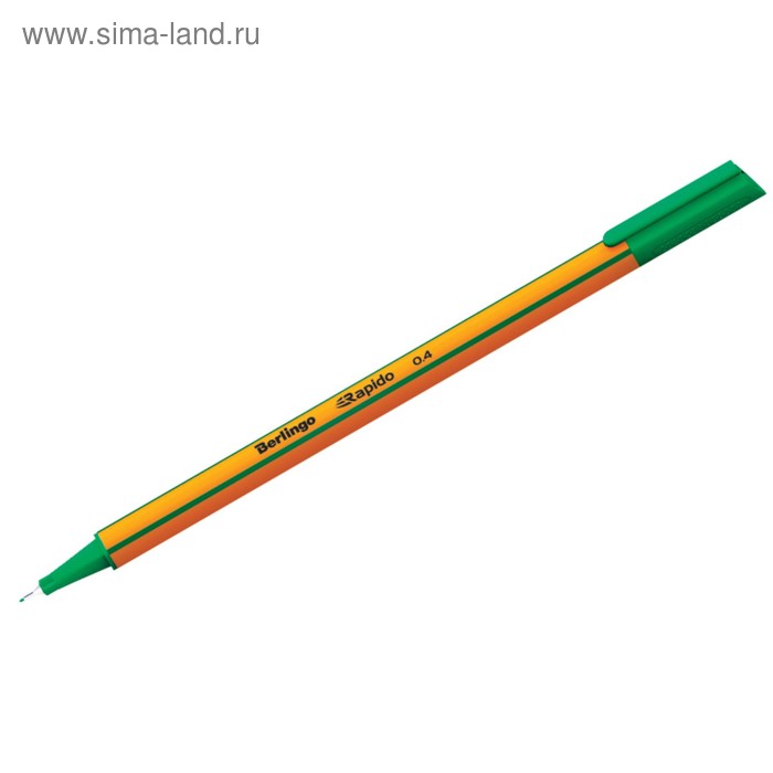 Ручка капиллярная Berlingo Rapido, 0,4 мм, трёхгранная, стержень зелёный - Фото 1