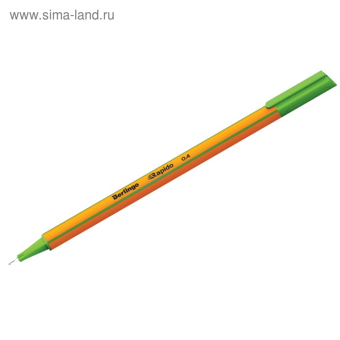 Ручка капиллярная Berlingo Rapido, 0,4 мм, трёхгранная, стержень светло-зелёный - Фото 1