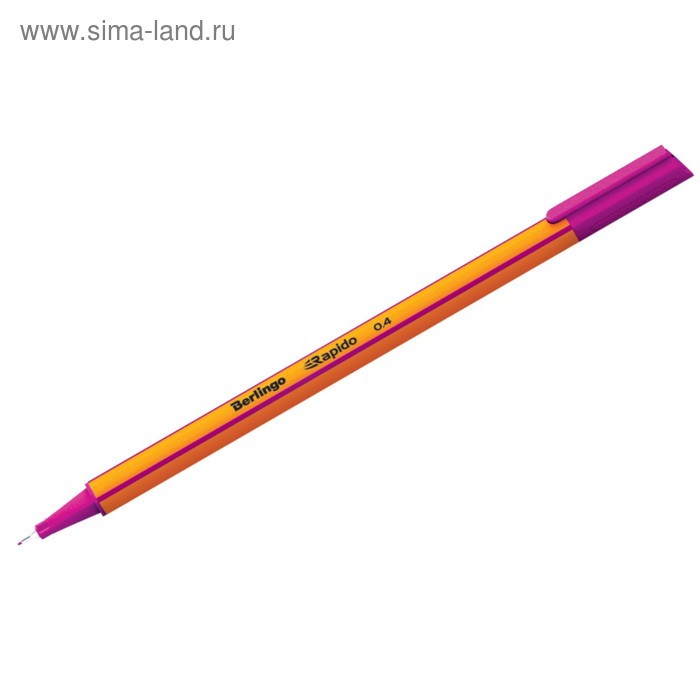 Ручка капиллярная Berlingo Rapido, 0,4 мм, трёхгранная, стержень сиреневый - Фото 1