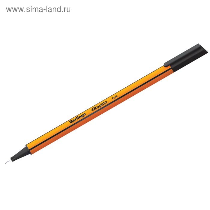 Ручка капиллярная Berlingo Rapido, 0,4 мм, трёхгранная, стержень чёрный - Фото 1