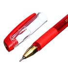 Ручка шариковая Berlingo. xGold, красный стержень, игольчатый узел 0.7 мм, резиновый упор, красный корпус - Фото 8