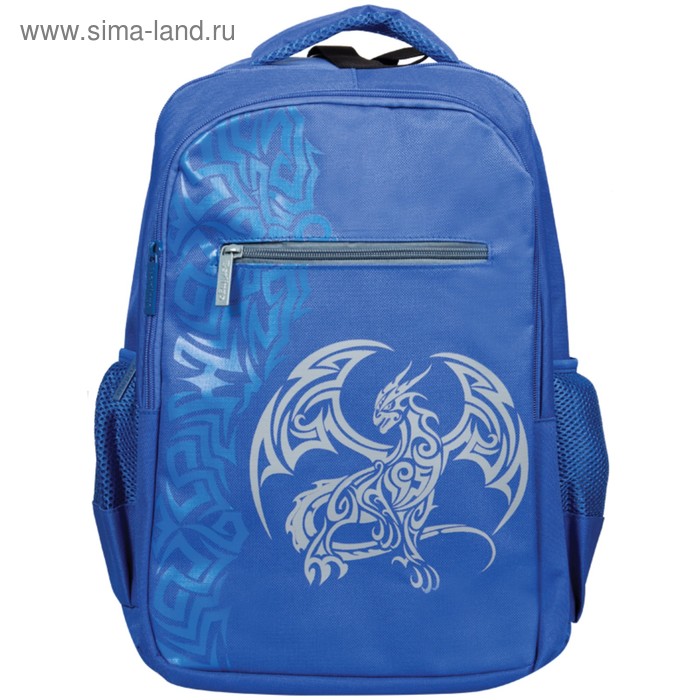 Рюкзак на молнии Berlingo Nice Mythical, 2 отделения, 3 кармана, цвет синий - Фото 1