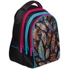 Рюкзак на молнии Berlingo Style Feathers, 3 отделения, 1 карман, разноцветный - Фото 2