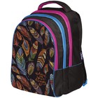 Рюкзак на молнии Berlingo Style Feathers, 3 отделения, 1 карман, разноцветный - Фото 4