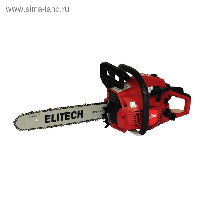 Бензопила Elitech БП 38/16, 1.3 кВт, 1.8 л.с., шина 40см, 11000 об/мин, 0.375", паз 1.3 мм - Фото 1