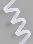 Лента бархатная, 10 мм, 18±1 м, белая №01 - Фото 1