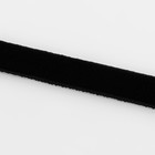 Лента бархатная, 10 мм, 18 ± 1 м, цвет чёрный №03 - фото 9553469
