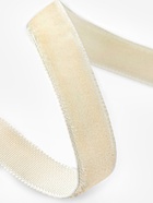 Лента бархатная, 10 мм, 18±1 м, молочная №08 - Фото 3